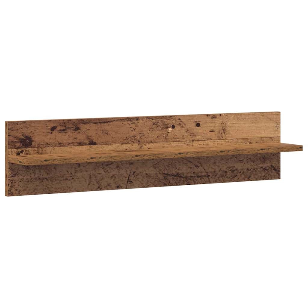VidaXL Wandplanken 2 pcs Oud hout 80 x 11,5 x 18 cm Bewerkt hout