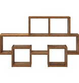 VidaXL Wandplank met plank Oud hout 82 x 15 x 51 cm Bewerkt hout