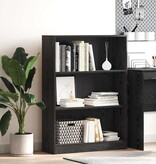 VidaXL Boekenkast Zwart eiken 80 x 24 x 109 cm Bewerkt hout