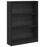 VidaXL Boekenkast Zwart eiken 80 x 24 x 109 cm Bewerkt hout