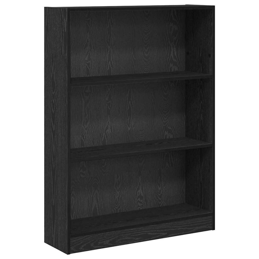 VidaXL Boekenkast Zwart eiken 80 x 24 x 109 cm Bewerkt hout