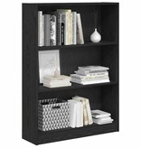VidaXL Boekenkast Zwart eiken 80 x 24 x 109 cm Bewerkt hout