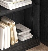 VidaXL Boekenkast Zwart eiken 80 x 24 x 109 cm Bewerkt hout