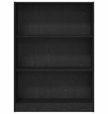 VidaXL Boekenkast Zwart eiken 80 x 24 x 109 cm Bewerkt hout