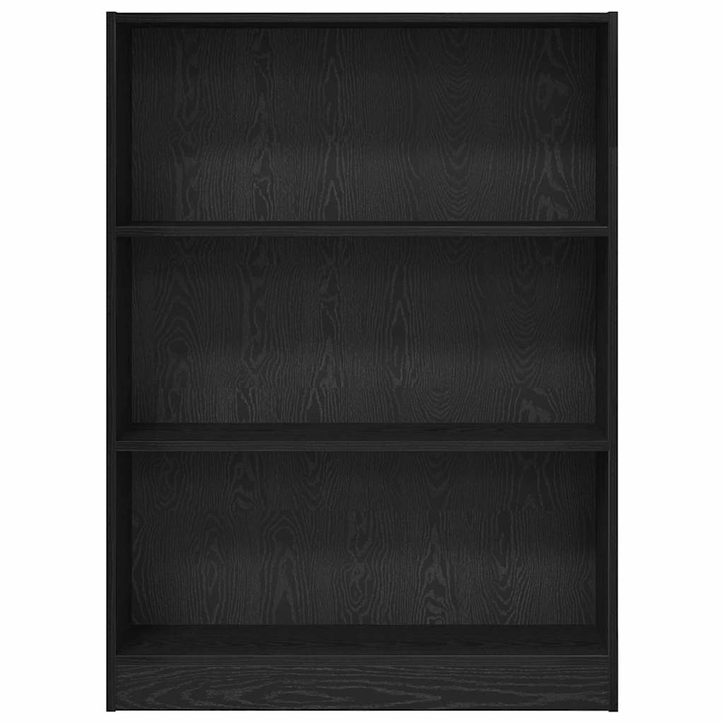VidaXL Boekenkast Zwart eiken 80 x 24 x 109 cm Bewerkt hout