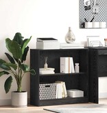 VidaXL Boekenkast Zwart eiken 80 x 24 x 76 cm Bewerkt hout