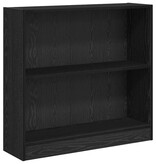 VidaXL Boekenkast Zwart eiken 80 x 24 x 76 cm Bewerkt hout