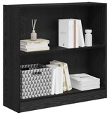 VidaXL Boekenkast Zwart eiken 80 x 24 x 76 cm Bewerkt hout