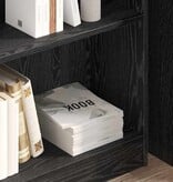 VidaXL Boekenkast Zwart eiken 80 x 24 x 76 cm Bewerkt hout