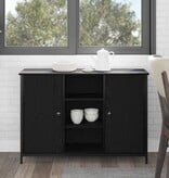 VidaXL Dressoir Zwart eiken 100 x 35 x 70 cm Bewerkt hout