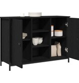 VidaXL Dressoir Zwart eiken 100 x 35 x 70 cm Bewerkt hout