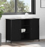 VidaXL Dressoir Zwart eiken 100 x 35 x 70 cm Bewerkt hout