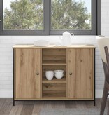 VidaXL Dressoir artisanaal eikenkleurig 100 x 35 x 70 cm Bewerkt hout