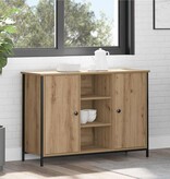 VidaXL Dressoir artisanaal eikenkleurig 100 x 35 x 70 cm Bewerkt hout
