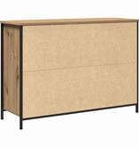VidaXL Dressoir artisanaal eikenkleurig 100 x 35 x 70 cm Bewerkt hout