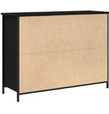 VidaXL Dressoir Zwart eiken 100 x 35 x 75 cm Bewerkt hout