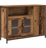 VidaXL Dressoir Oud hout 100 x 35 x 75 cm Bewerkt hout