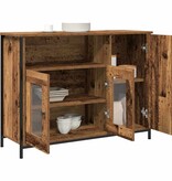 VidaXL Dressoir Oud hout 100 x 35 x 75 cm Bewerkt hout