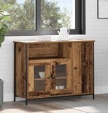 VidaXL Dressoir Oud hout 100 x 35 x 75 cm Bewerkt hout