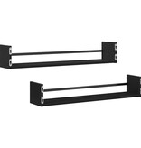 VidaXL Wandplank 2 pcs Zwart eiken 80 x 16 x 14 cm Bewerkt hout