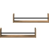 VidaXL Wandplank 2 pcs artisanaal eikenkleurig 60 x 16 x 14 cm