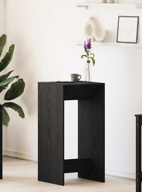 VidaXL Bartafel Zwart Eiken 51 x 50 x 103.5 cm Bewerkt hout