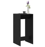 VidaXL Bartafel Zwart Eiken 51 x 50 x 103.5 cm Bewerkt hout