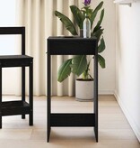 VidaXL Bartafel Zwart Eiken 51 x 50 x 103.5 cm Bewerkt hout