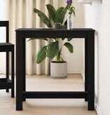 VidaXL Bartafel Zwart Eiken 102 x 50 x 103.5 cm Bewerkt hout