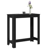VidaXL Bartafel Zwart Eiken 102 x 50 x 103.5 cm Bewerkt hout