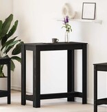 VidaXL Bartafel Zwart Eiken 102 x 50 x 103.5 cm Bewerkt hout