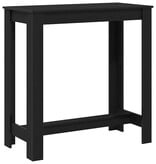 VidaXL Bartafel Zwart Eiken 102 x 50 x 103.5 cm Bewerkt hout