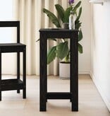 VidaXL Bartafel Zwart Eiken 51 x 50 x 103.5 cm Bewerkt hout