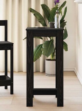 VidaXL Bartafel Zwart Eiken 51 x 50 x 103.5 cm Bewerkt hout