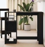 VidaXL Bartafel met plank Zwart Eiken 124 x 46 x 103.5 cm Bewerkt hout