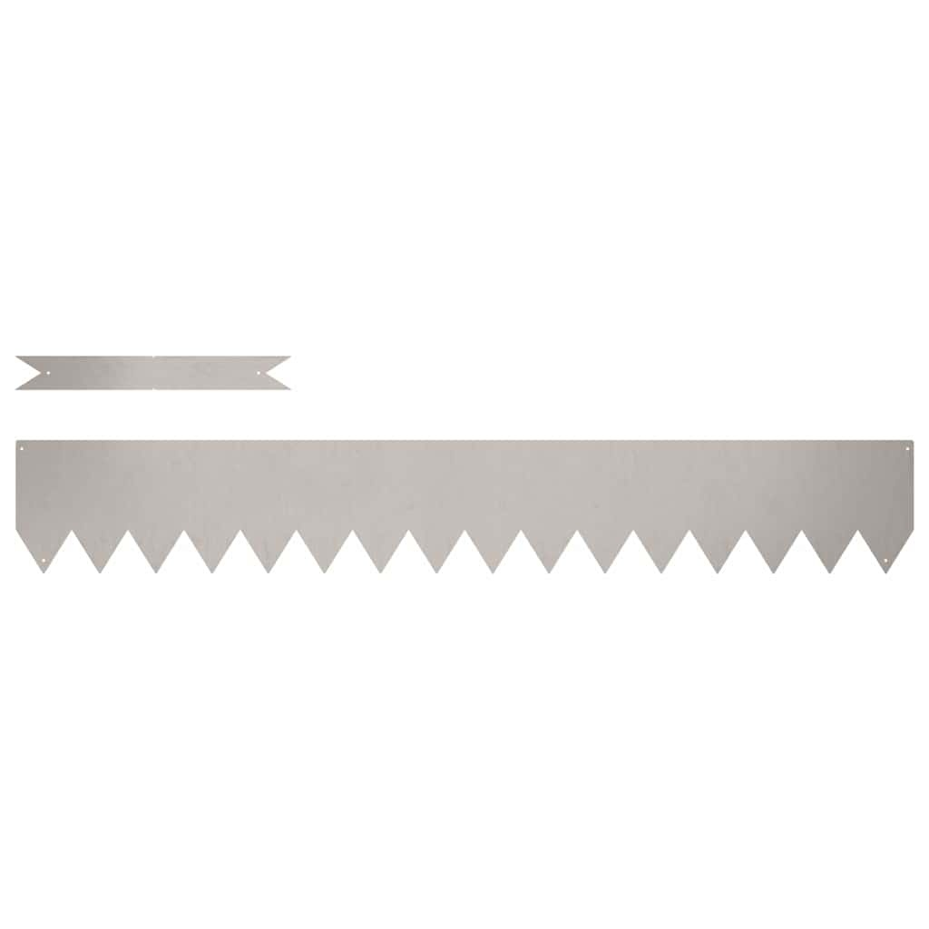 VidaXL Gazonranden 10 pcs Bruin 100 x 0.5 x 15 cm Cortenstaal