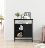 VidaXL Dressoir Zwart eiken 69 x 35 x 80 cm Bewerkt hout