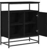 VidaXL Dressoir Zwart eiken 69 x 35 x 80 cm Bewerkt hout