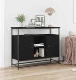 VidaXL Dressoir Zwart eiken 100 x 35 x 80 cm Bewerkt hout
