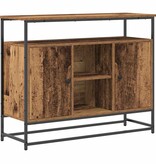 VidaXL Dressoir Oud hout 100 x 35 x 80 cm Bewerkt hout