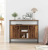 VidaXL Dressoir Oud hout 100 x 35 x 80 cm Bewerkt hout