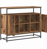 VidaXL Dressoir Oud hout 100 x 35 x 80 cm Bewerkt hout