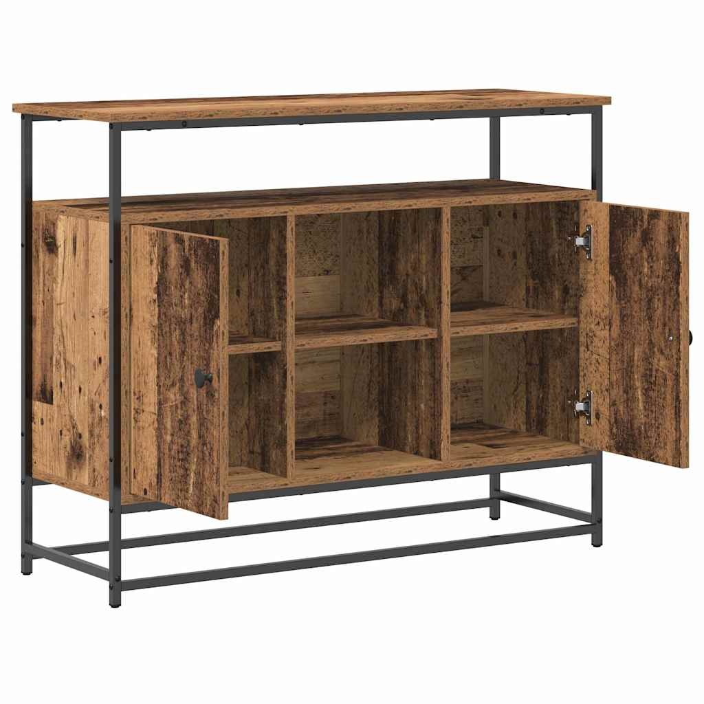 VidaXL Dressoir Oud hout 100 x 35 x 80 cm Bewerkt hout
