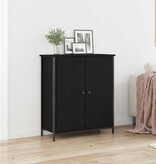VidaXL Dressoir Zwart eiken 70 x 30 x 80 cm Bewerkt hout