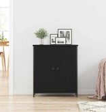 VidaXL Dressoir Zwart eiken 70 x 30 x 80 cm Bewerkt hout