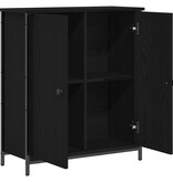 VidaXL Dressoir Zwart eiken 70 x 30 x 80 cm Bewerkt hout