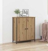 VidaXL Dressoir artisanaal eikenkleurig 70 x 30 x 80 cm Bewerkt hout