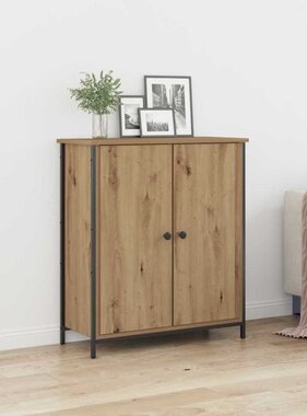 VidaXL Dressoir artisanaal eikenkleurig 70 x 30 x 80 cm Bewerkt hout