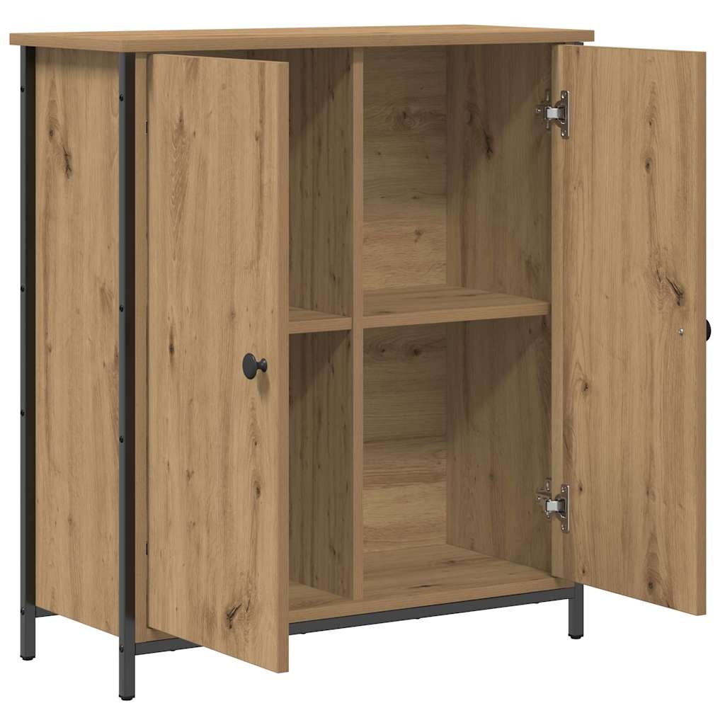 VidaXL Dressoir artisanaal eikenkleurig 70 x 30 x 80 cm Bewerkt hout