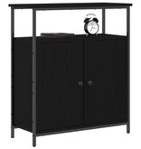 VidaXL Dressoir Zwart eiken 70 x 30 x 80 cm Bewerkt hout